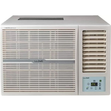 Lloyd 1.0 T GLW12C2YWSEW 2 Star Dust Filter Copper Condenser Fixed Speed Window Air Conditioner (2023 Model, White with Silver Deco Strip)